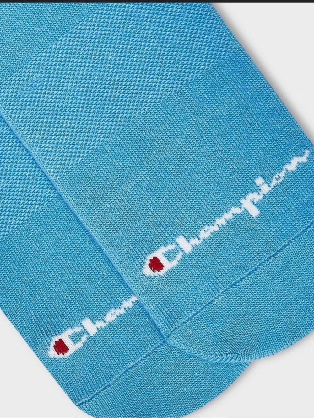 Champion Sky Blue Over-The-Calf Athletic Socks with Red & White Logo